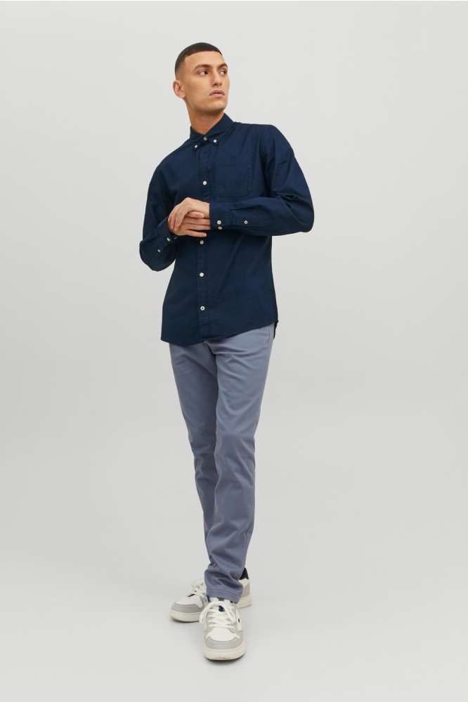 JJEOXFORD SHIRT LS NOOS 12182486 Navy Blazer